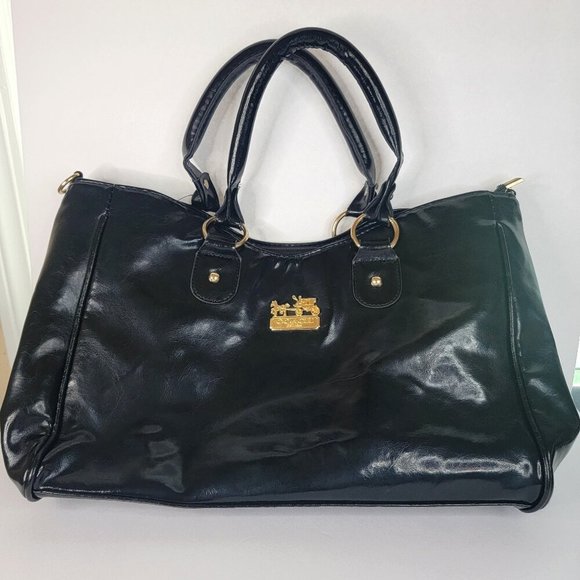 Coach Handbags - Coach Bag Patent Leather Purse with removable shoulder strap Black